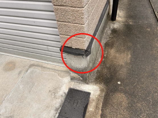 水切りの破損(人がぶつかったことによる)