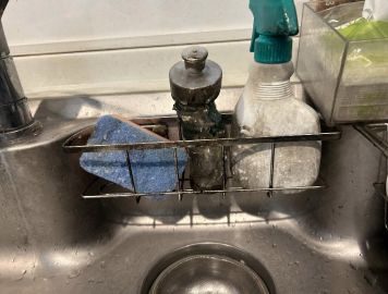 システムキッチンの焦げやすす付着