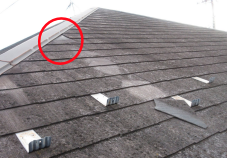 スレート瓦の損傷